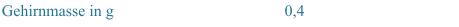 Gehirnmasse in g 0,4