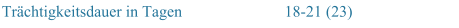 Trchtigkeitsdauer in Tagen 18-21 (23)